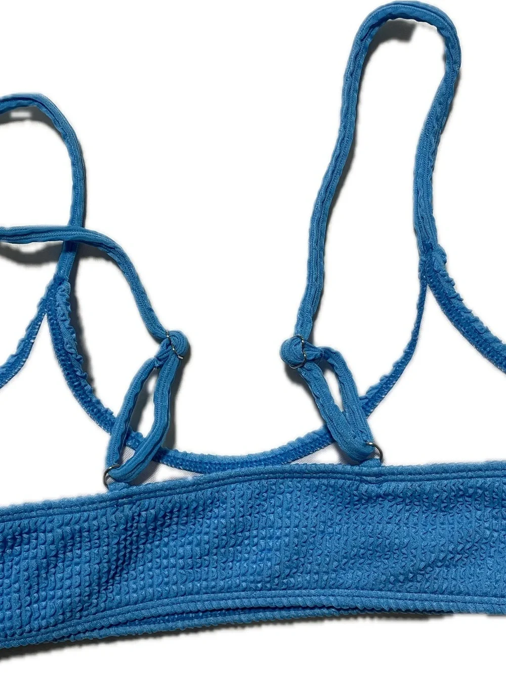 Blue Textured Bikini Top - Women Swim Bikini